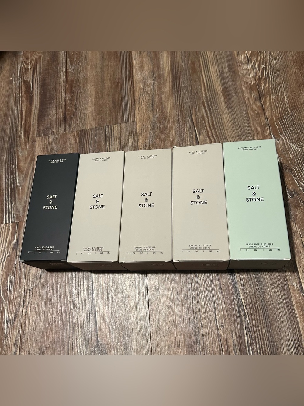 HUGE Salt & Stone Body Lotion 5 Pk Bundle 7 oz Santal Bergamot Black Rose & Oud - Picture 9 of 16